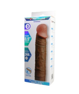 Sextoys, sexshop, loveshop, lingerie sexy : Gaine et Prolongateur : Pretty love - Gaine chelsea marron