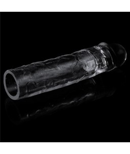 Sextoys, sexshop, loveshop, lingerie sexy : Gaine et Prolongateur : Lovetoy- Gaine transparente 19 cm