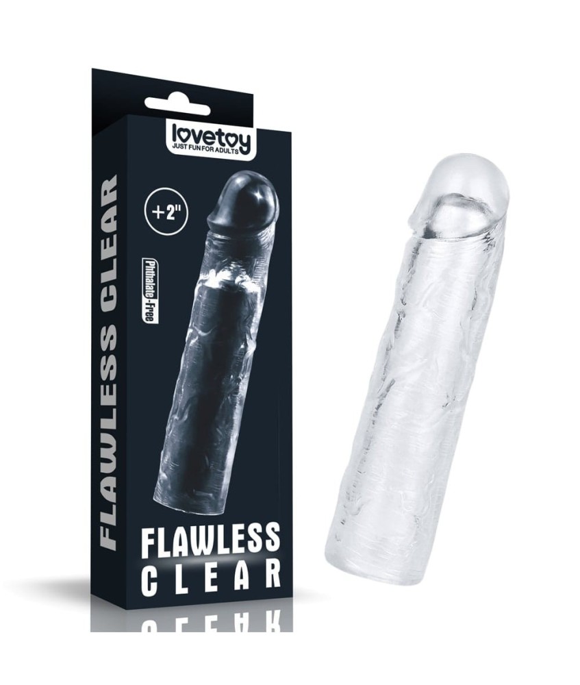 Sextoys, sexshop, loveshop, lingerie sexy : Gaine et Prolongateur : Lovetoy- Gaine transparente 19 cm