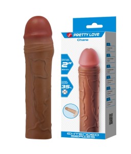 Sextoys, sexshop, loveshop, lingerie sexy : Gaine et Prolongateur : Pretty love- Gaine marron 18 cm