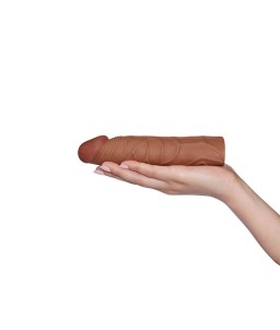 Sextoys, sexshop, loveshop, lingerie sexy : Gaine et Prolongateur : Lovetoy- gaine marron 17cm