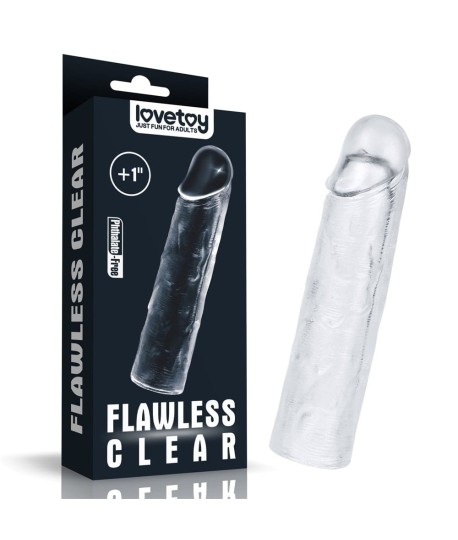 Sextoys, sexshop, loveshop, lingerie sexy : Gaine et Prolongateur : Lovetoy- Gaine transparente 15.5 cm