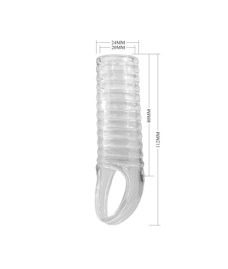 Sextoys, sexshop, loveshop, lingerie sexy : Gaine et Prolongateur : Pretty love- Gaine transparente 11.2 cm