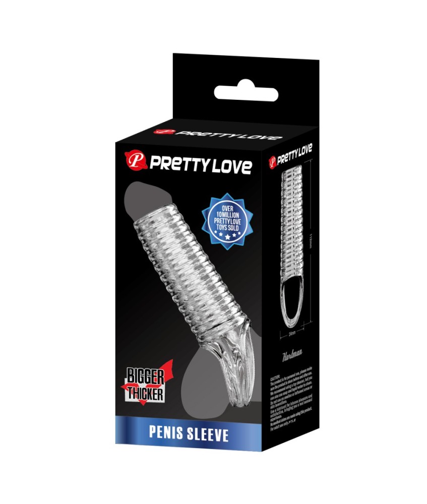 Sextoys, sexshop, loveshop, lingerie sexy : Gaine et Prolongateur : Pretty love- Gaine transparente 11.2 cm