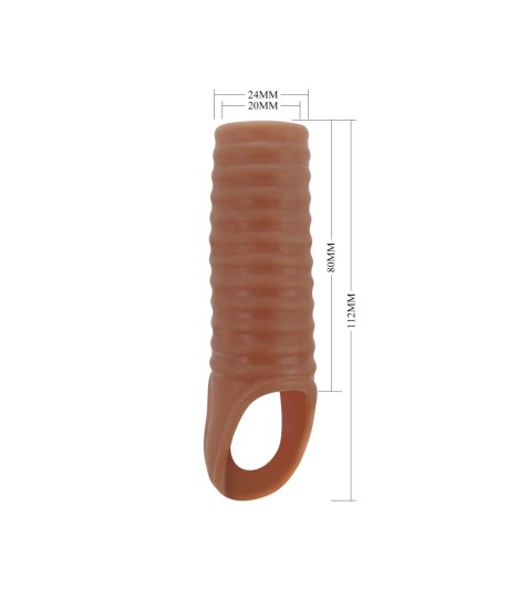 Sextoys, sexshop, loveshop, lingerie sexy : Gaine et Prolongateur : Pretty love- Gaine marron 11.2 cm