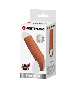 Sextoys, sexshop, loveshop, lingerie sexy : Gaine et Prolongateur : Pretty love- Gaine marron 11.2 cm