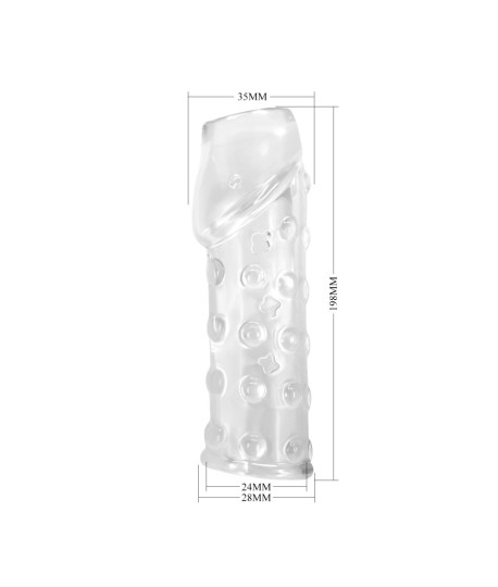 Sextoys, sexshop, loveshop, lingerie sexy : Gaine et Prolongateur : Pretty love- Gaine transparente 19.8 cm
