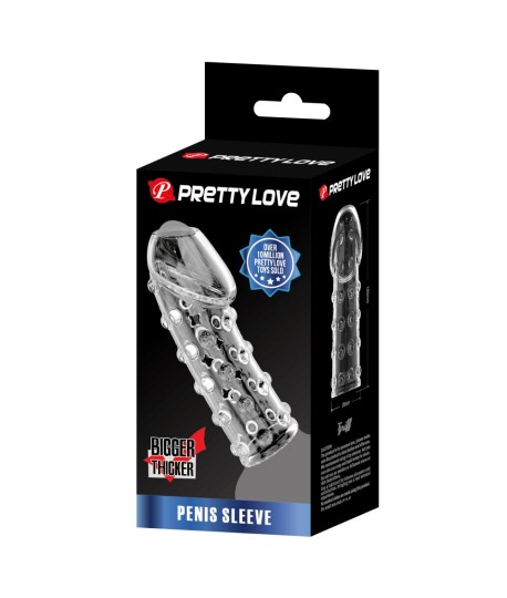 Sextoys, sexshop, loveshop, lingerie sexy : Gaine et Prolongateur : Pretty love- Gaine transparente 19.8 cm