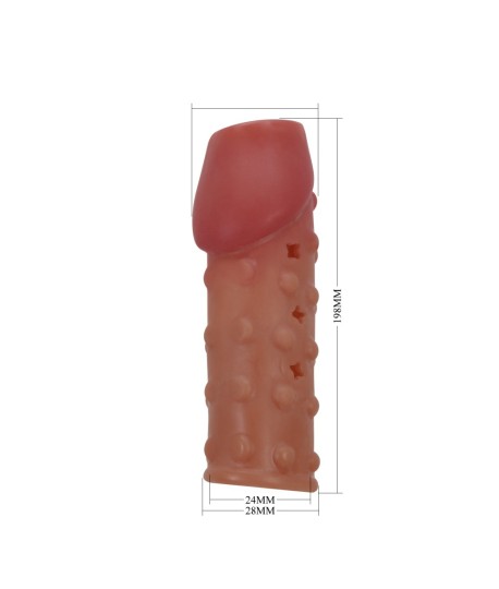 Sextoys, sexshop, loveshop, lingerie sexy : Gaine et Prolongateur : Pretty love- Gaine marron 19.8 cm