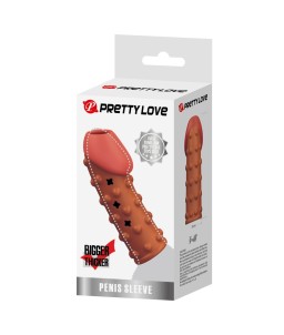 Sextoys, sexshop, loveshop, lingerie sexy : Gaine et Prolongateur : Pretty love- Gaine marron 19.8 cm