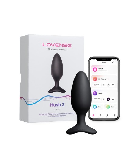 Sextoys, sexshop, loveshop, lingerie sexy : Vibro Anal : Lovense - Plug anal Hush2 4.4 mm