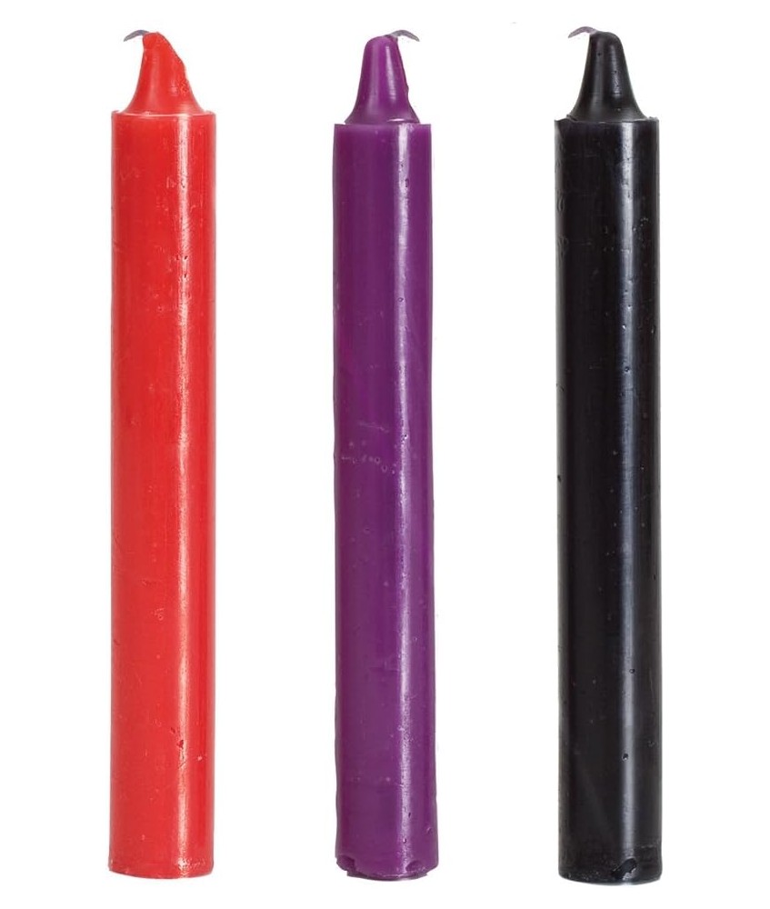 Sextoys, sexshop, loveshop, lingerie sexy : Cadeaux Saint-Valentin : Bougie BDSM - Multi couleur X3 Sextoys, sexshop, loveshop, lingerie sexy : Cadeaux Saint-Valentin : Bougie BDSM - Multi couleur X3