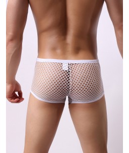 Sextoys, sexshop, loveshop, lingerie sexy : Boxers & Strings : Boxer Résille Blanc