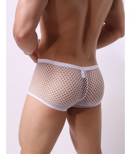 Sextoys, sexshop, loveshop, lingerie sexy : Boxers & Strings : Boxer Résille Blanc