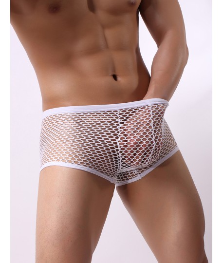 Sextoys, sexshop, loveshop, lingerie sexy : Boxers & Strings : Boxer Résille Blanc