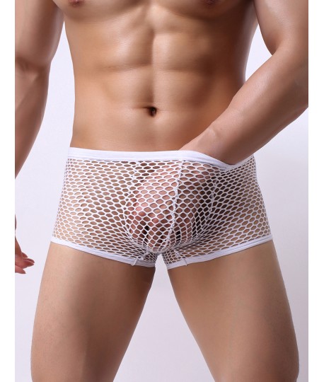 Sextoys, sexshop, loveshop, lingerie sexy : Boxers & Strings : Boxer Résille Blanc