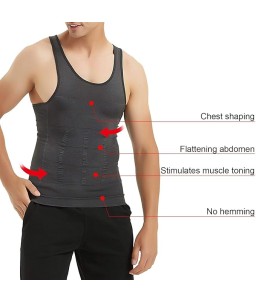Sextoys, sexshop, loveshop, lingerie sexy : Boxers & Strings : Slim'N Lift - Débardeur Gainant Couleur Noir