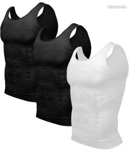 Sextoys, sexshop, loveshop, lingerie sexy : Boxers & Strings : Slim'N Lift - Débardeur Gainant Couleur Blanc