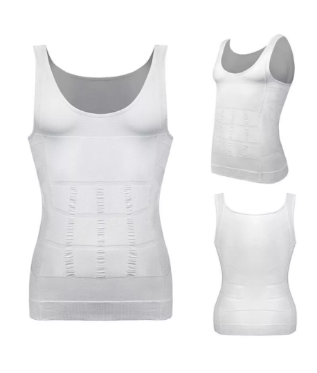 Sextoys, sexshop, loveshop, lingerie sexy : Boxers & Strings : Slim'N Lift - Débardeur Gainant Couleur Blanc