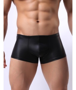 Sextoys, sexshop, loveshop, lingerie sexy : Boxers & Strings : Boxer Moulant Noir Style Cuir