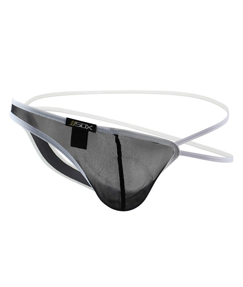 Sextoys, sexshop, loveshop, lingerie sexy : Boxers & Strings : String Sexy Homme Noir à Lanière blanche Sextoys, sexshop, loveshop, lingerie sexy : Boxers & Strings : String Sexy Homme Noir à Lanière blanche