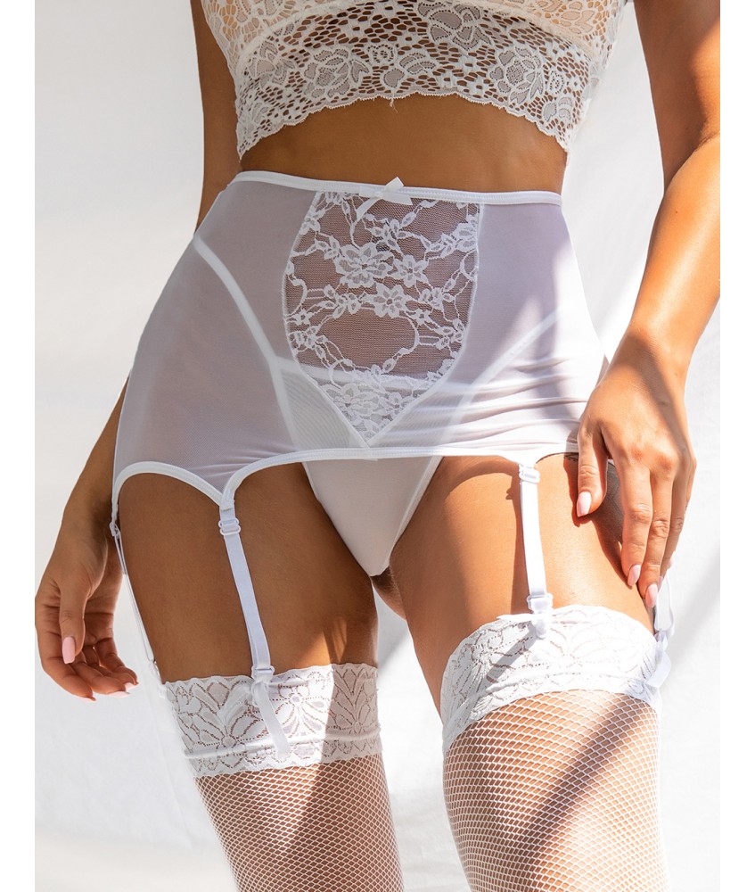 Sextoys, sexshop, loveshop, lingerie sexy : Porte jarretelles : Porte-jarretelles sexy blanc