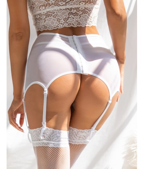 Sextoys, sexshop, loveshop, lingerie sexy : Porte jarretelles : Porte-jarretelles sexy blanc