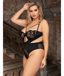 Sextoys, sexshop, loveshop, lingerie sexy : Lingerie sexy grande taille : Body sexy touché velours