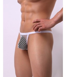 Sextoys, sexshop, loveshop, lingerie sexy : Boxers & Strings : String resille Blanc "M"