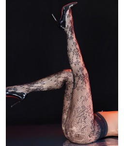 Sextoys, sexshop, loveshop, lingerie sexy : Bas & Collants : Sexy collant motif fleur noir