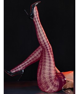 Sextoys, sexshop, loveshop, lingerie sexy : Bas & Collants : Sexy collant motif bordeaux