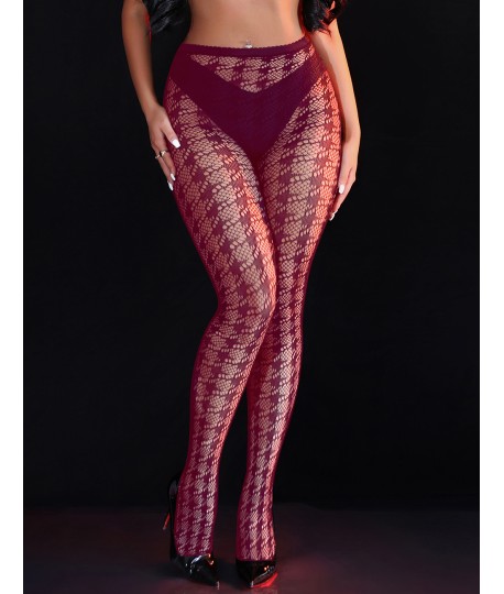 Sextoys, sexshop, loveshop, lingerie sexy : Bas & Collants : Sexy collant motif bordeaux
