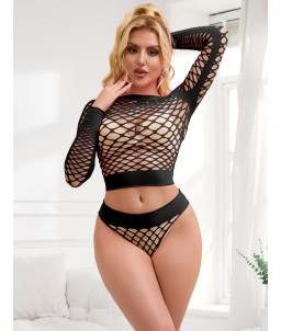 Sextoys, sexshop, loveshop, lingerie sexy : Ensemble lingerie sexy : Ensemble résille noir sexy