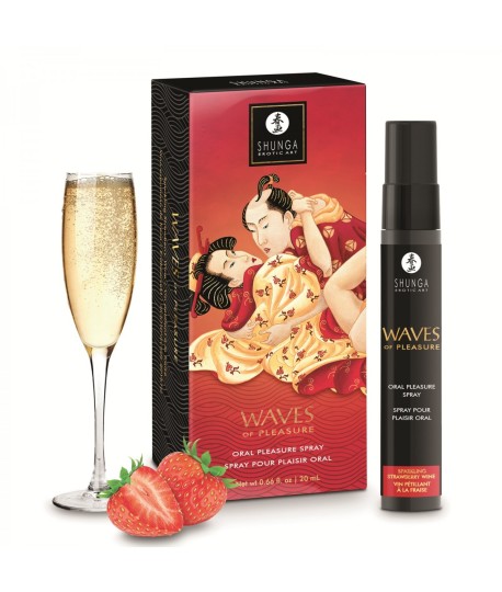 Sextoys, sexshop, loveshop, lingerie sexy : Stimulateur Clitoris : Shunga spray buccal 20ml Fraise