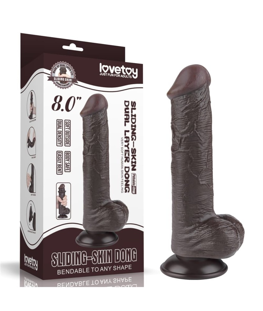 Sextoys, sexshop, loveshop, lingerie sexy : Gode Ventouse : Lovetoy - Gode Brown ventouse 20.8 cm