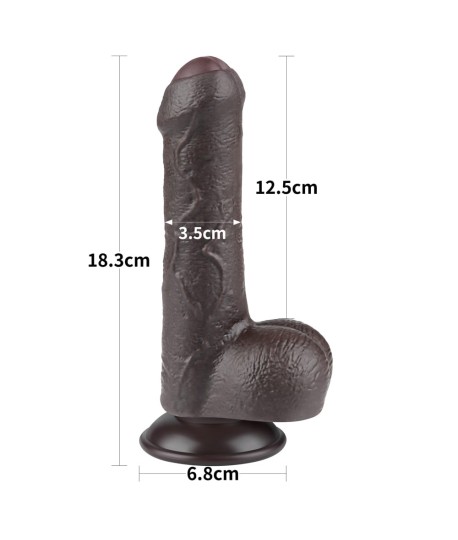 Sextoys, sexshop, loveshop, lingerie sexy : Gode Ventouse : Lovetoy - Gode Brown ventouse 18.3 cm