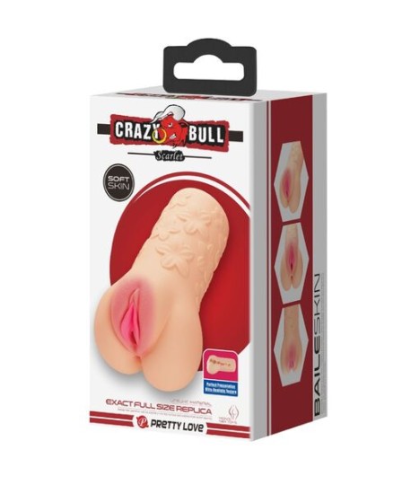 Sextoys, sexshop, loveshop, lingerie sexy : Masturbateur - Vagin Artificiel : Crazy Bull- Masturbateur homme scarlet