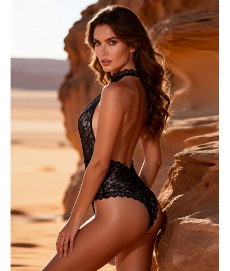 Sextoys, sexshop, loveshop, lingerie sexy : Bodys & Teddys : Body sexy Noir dentelle décolleté S/M