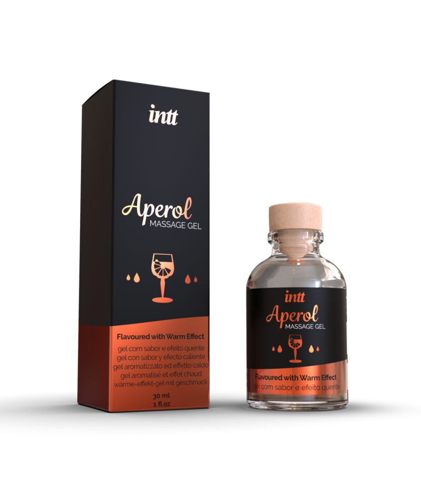 Sextoys, sexshop, loveshop, lingerie sexy : Huiles de Massage et bougies : Intt -Gel de massage aperol 30ml