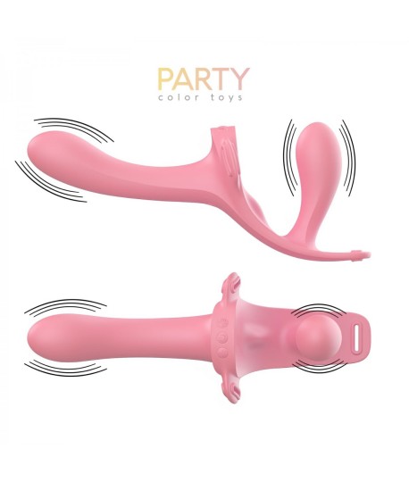 Sextoys, sexshop, loveshop, lingerie sexy : Gode Ceinture : Harnais vibrant double Twiny