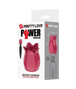 Sextoys, sexshop, loveshop, lingerie sexy : Stimulateur Clitoris : Pretty love - Tete de massage Wand rose rouge