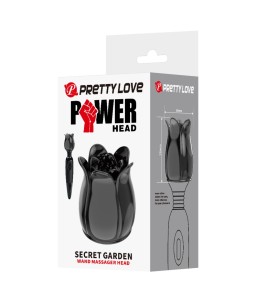 Sextoys, sexshop, loveshop, lingerie sexy : Stimulateur Clitoris : Pretty love - Tete de massage Wand rose noir