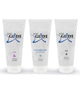 Sextoys, sexshop, loveshop, lingerie sexy : Lubrifiant à base d'eau : Pack de 3 Lubrifiant Just Glide - 200 ml