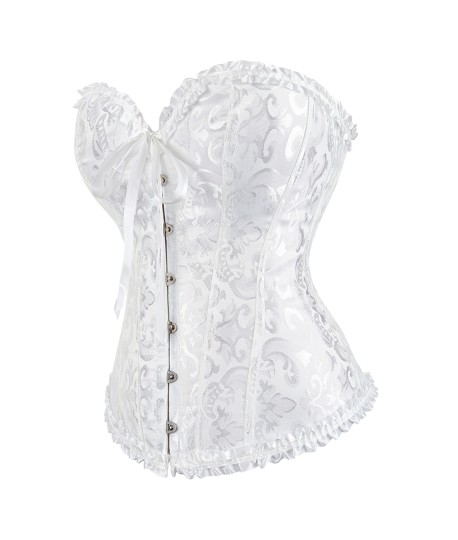 Sextoys, sexshop, loveshop, lingerie sexy : Bustiers et Corsets : Bustier Sexy brocart Blanc "L"