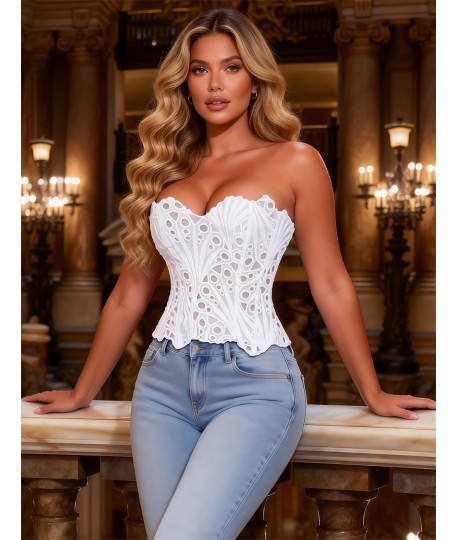Sextoys, sexshop, loveshop, lingerie sexy : Bustiers et Corsets : Corset sexy blanc