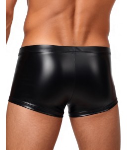 Sextoys, sexshop, loveshop, lingerie sexy : Boxers & Strings : Boxer Moulant Noir Style Cuir