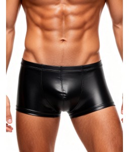 Sextoys, sexshop, loveshop, lingerie sexy : Boxers & Strings : Boxer Moulant Noir Style Cuir
