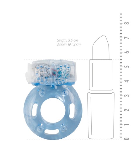 Sextoys, sexshop, loveshop, lingerie sexy : Anneaux Vibrants & Cockring : Anneau Vibrant cockring silicone bleu