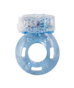 Sextoys, sexshop, loveshop, lingerie sexy : Anneaux Vibrants & Cockring : Anneau Vibrant cockring silicone bleu