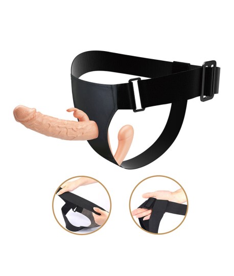Sextoys, sexshop, loveshop, lingerie sexy : Gode Ceinture : Harnais double pénétration